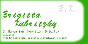 brigitta kubritzky business card